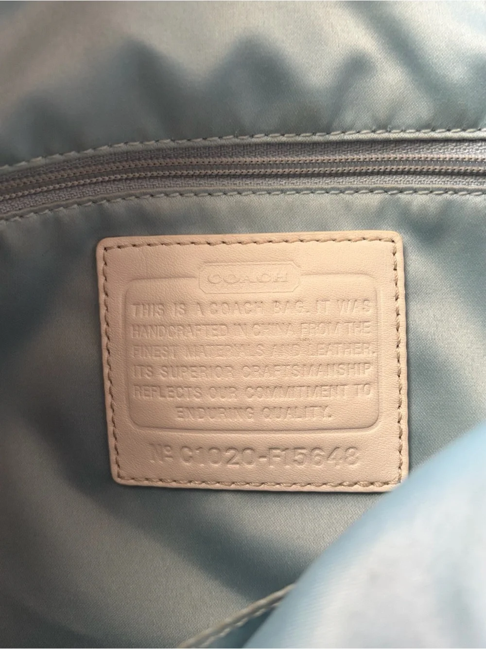 Coach Metallic Cream Signature Hobo Bag